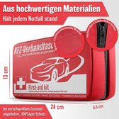 Autoverbanddoos 2023 in heel Europa inzetbaar en getest (conform het Duitse verkeersreglement) - EHBO-set verbandtas DIN 13164 gecertificeerd - auto verbanddoos tas, doos