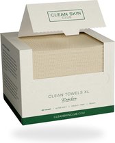 Clean Skin Club Clean Serviettes XL en fibre de Bamboo , 100 % biosourcées | Serviette de visage | Gant de toilette | Gant de toilette pour le visage | Maquillage | Lingettes nettoyantes 50 pièces