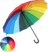 Arvona Luxe Stormparaplu Opvouwbaar - Windproof Paraplu - Automatisch Uitklapbaar - Dubbele Laag - LGBTQ Paraplu - Regenboog