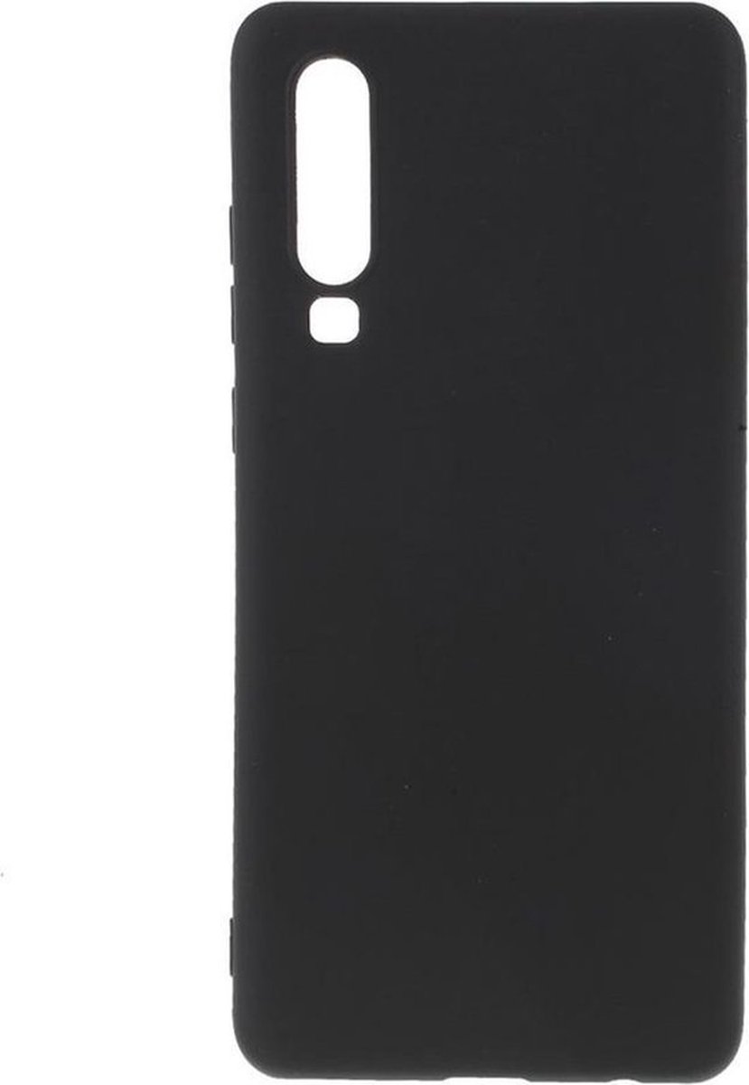 Shop4 - Geschikt voor Huawei P30 Hoesje - Zachte Back Case Mat Zwart