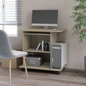 The Living Store Computerbureau - Compact - Sonoma eiken - 80 x 50 x 75 cm - Met uittrekbare toetsenbordlade
