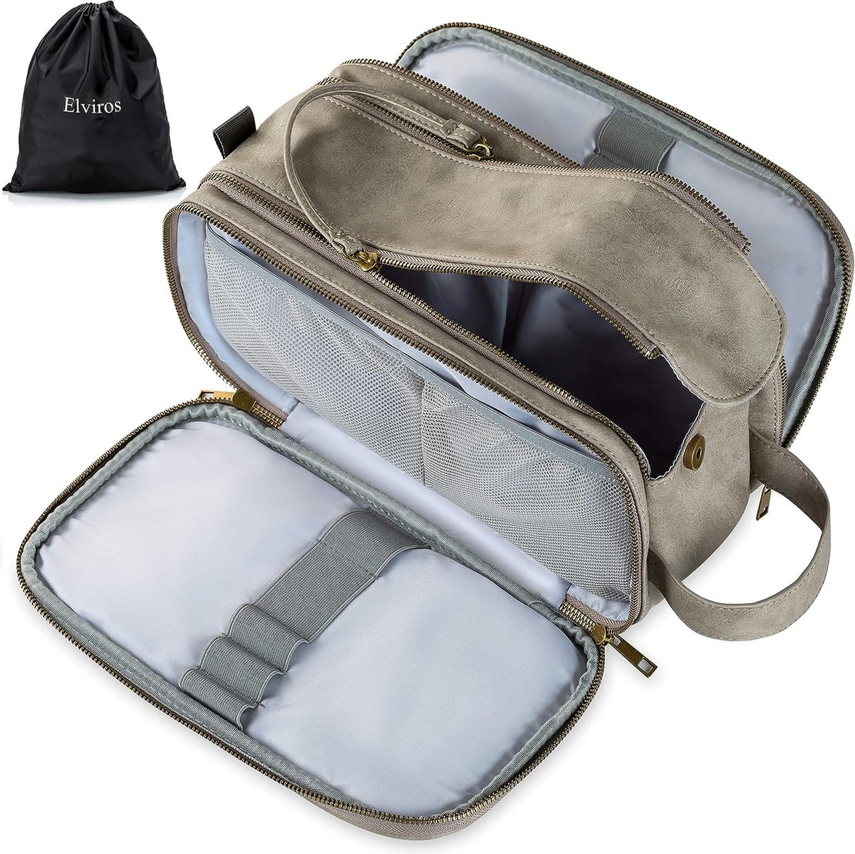 Trousse De Toilette Homme De Grande Capacité En Simili Cuir • Sac