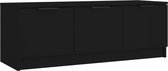 vidaXL - Tv-meubel - 102x35x36,5 - cm - bewerkt - hout - zwart