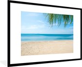 Cadre photo avec poster - Plage - Tropical - Palmier - 120x80 cm - Cadre poster