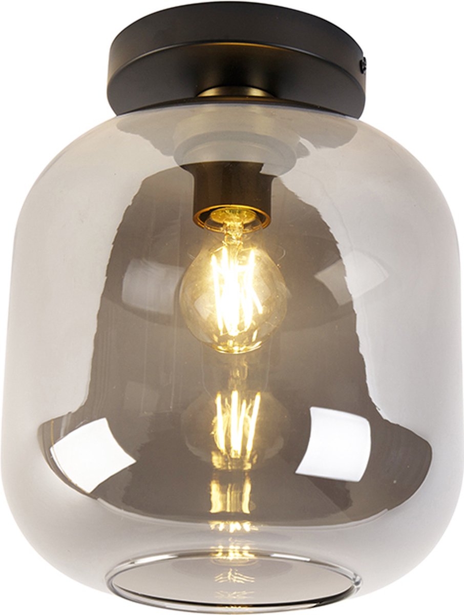QAZQA zuzanna Design LED Dimbare Smart Plafondlamp incl. wifi met Dimmer 1 lichts Ø 25 cm Goud messing Woonkamer Slaapkamer Keuken