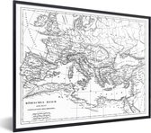 Fotolijst incl. Poster - Geïllustreerde kaart van het Romeinse Rijk - 80x60 cm - Posterlijst