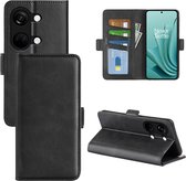 Coque OnePlus Nord 3 - Étui portefeuille de Luxe MobyDefend (fermeture latérale) - Zwart - Étui pour téléphone portable - Étui de téléphone Convient pour : OnePlus Nord 3