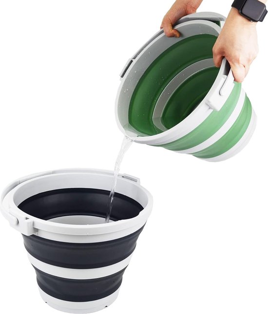 Plastic emmer met handvat transparant 1000ml (10 stuks