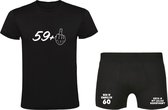 60 jaar Heren T-shirt + Heren Boxershort - verjaardag - feest - 60e verjaardag - grappig