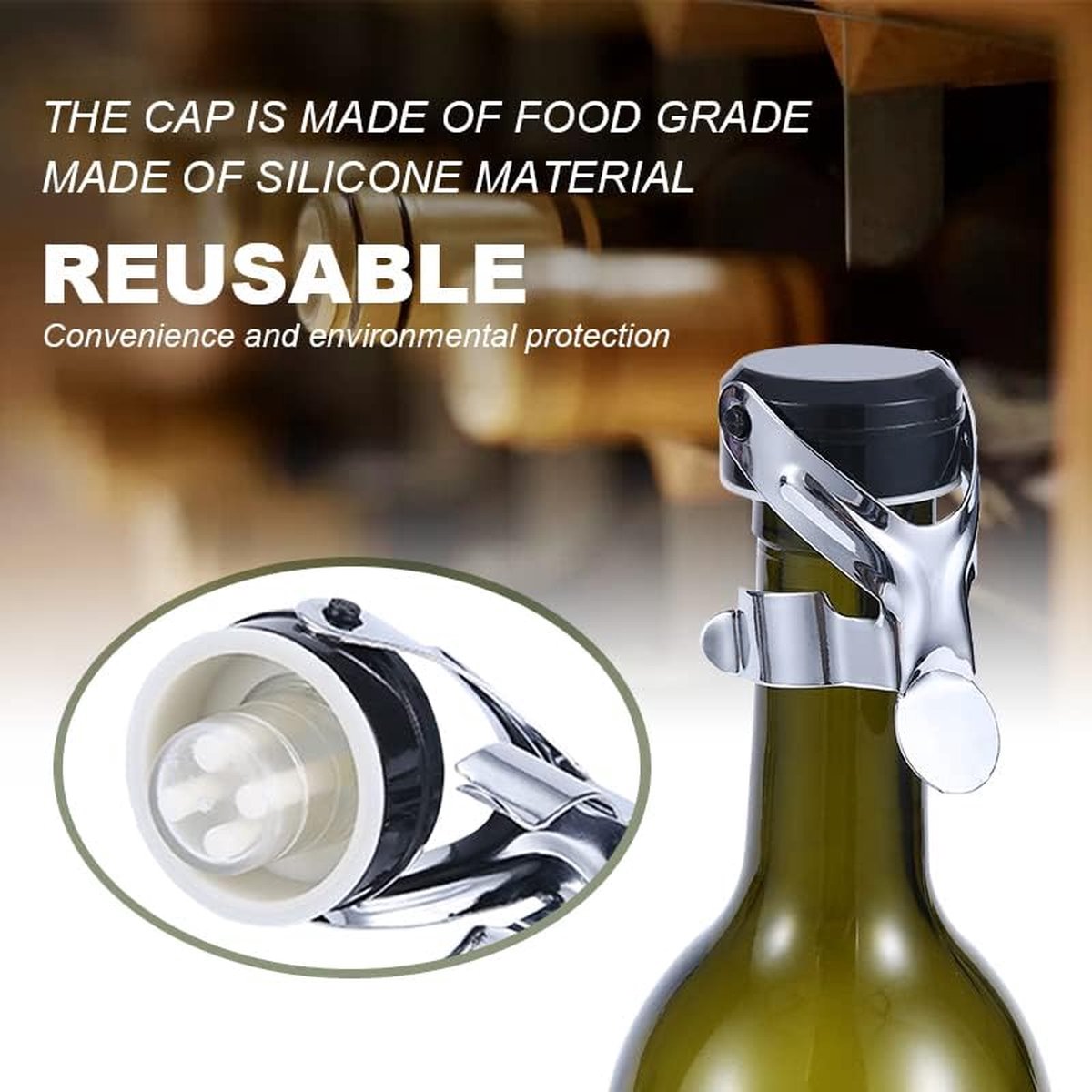 Lot De 4 Bouchons De Bouteille Avec Levier, Bouchon à