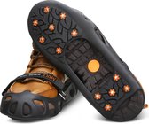 1 paire de Crampons, Crampons à griffes de chaussures pour bottes d'alpinisme, pointes pour chaussures, 12 poignées à pointes en acier au carbone-XL