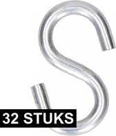 32x S-haken/ophanghaken van ijzer - QlinQ s-haakjes - IJzeren ophanghaakjes 32 stuks