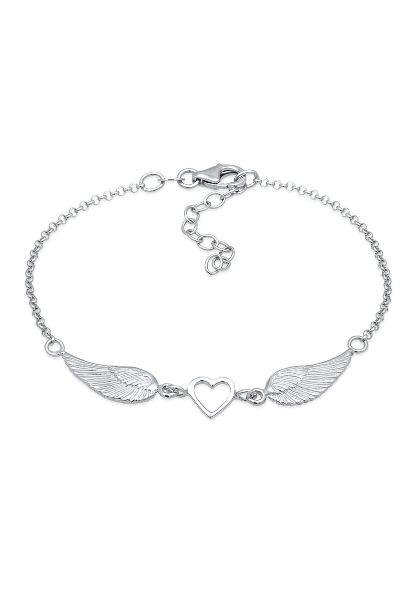 Elli - Armband - Dames hart vleugel hanger in 925 sterling zilver - Dames