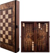 Ensemble de jeu de Backgammon en bois de haute qualité fait à la main - Tavla - 100% bois - Édition Luxe - TricTrac - 36 x 17 cm