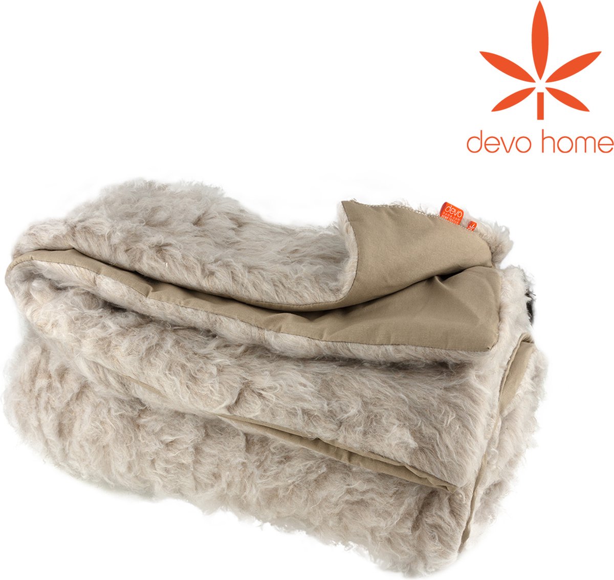 DevoHome Dekbed van Hennepbont 150x220 cm - Hennep bont en Coton - tweepersoon - Bedwieg -Biologisch & ecologisch - Hypoallergeen