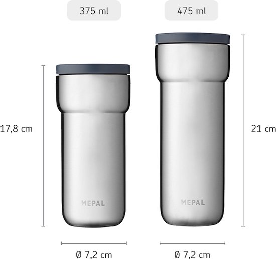 Mepal Isolierflasche Ellipse 900 ml - Edelstahl für Unterwegs - 17,50 € bei Amaz
