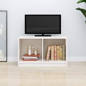 The Living Store Tv-meubel Massief Grenenhout - 70 x 33 x 42 cm - Wit