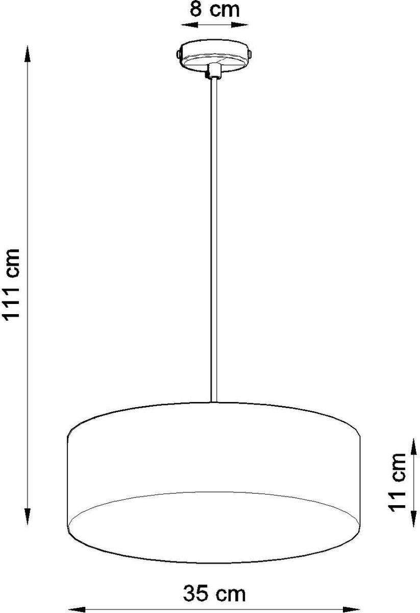 Sollux Lighting - Hanglamp ARENA 35 wit