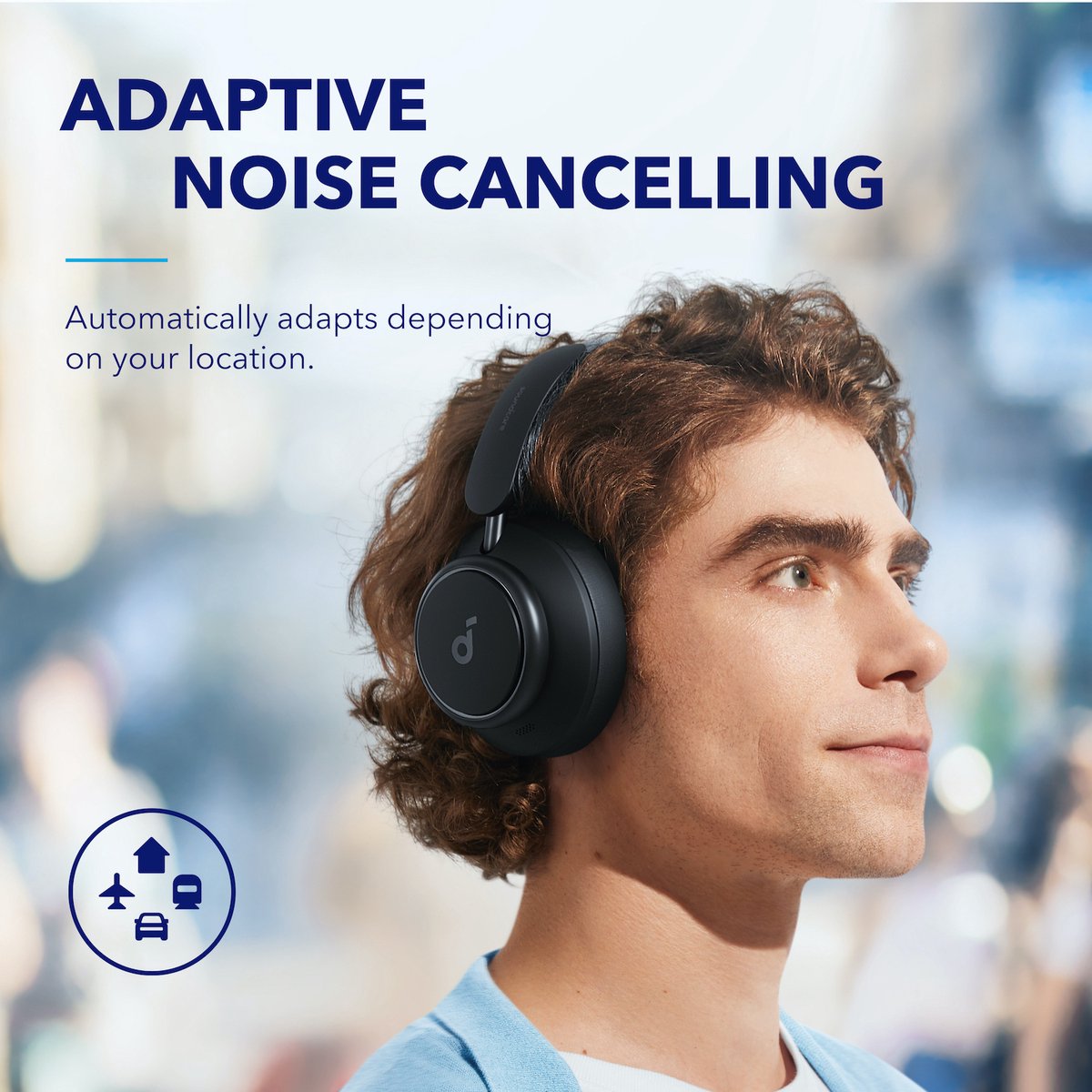 Afbeelding 3 van soundcore by Anker Space Q45 Draadloze Over-ear Koptelefoon Zwart - Headphones - Active Noise Cancelling tot 98%, Multipoint Connection, 65 uur accuduur, Bluetooth 5.3, LDAC, Hi-Res Certified