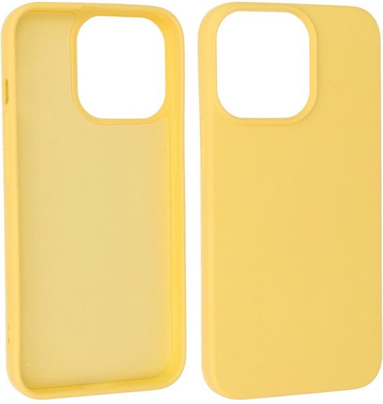 Étui de téléphone Fashion Backcover - Étui de couleur - Convient pour iPhone 15 Pro Max - Jaune