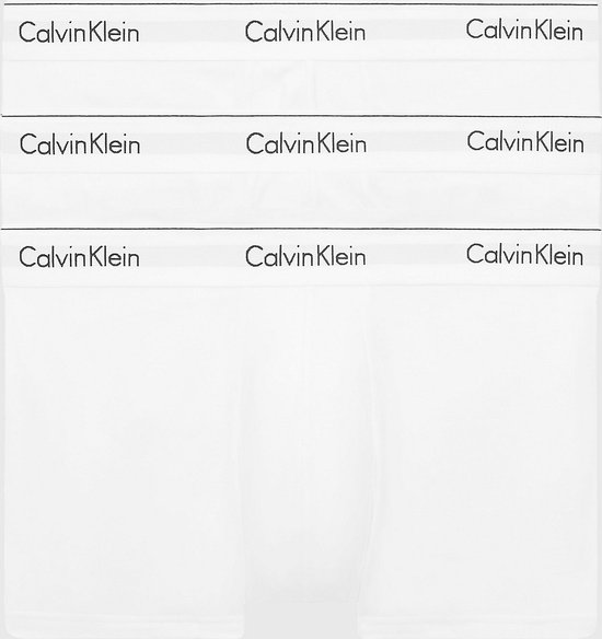 Calvin Klein 3-Pack Trunks hommes - Boxers - XL - Wit