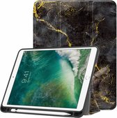 iMoshion Tablet Hoes Geschikt voor iPad 2017 (5e generatie) / iPad 6e generatie (2018) / iPad Air / iPad Air 2 - iMoshion Design Trifold Bookcase - Meerkleurig /Black Marble