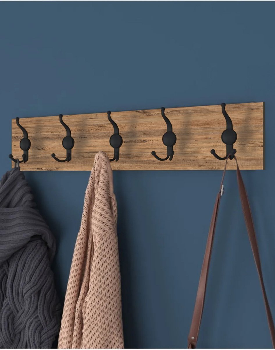 Houten Wand Pianokapstok, Flip-up Wandhaak Rek, Wandpaneel Kapstok, Slaapkamer Achter De Deur Rooster Hangkapstok (Color : A, Size : 36 * 15cm