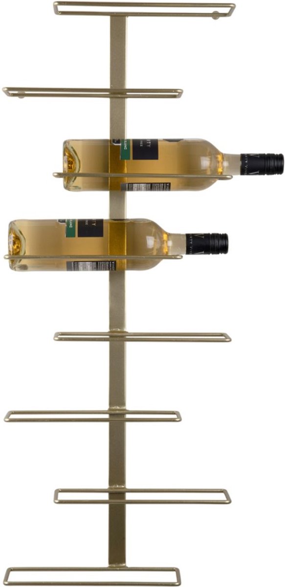 Present Time Wijnrek Float - Zwart - 32.5x9.5x80.5cm - IJzer - Voor aan de Muur - 8 Flessen - Modern — cadeau in Wonen & Interieur - foto 5
