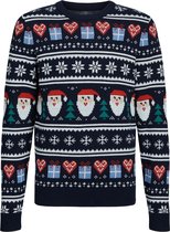 Jack & Jones Junior Kersttrui Jongens JORFESTIVE Donkerblauw - Maat 128