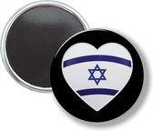 Button Met Magneet - Hart Vlag Israel - NIET VOOR KLEDING