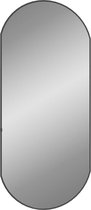 vidaXL - Wandspiegel - 90x40 - cm - ovaal - zwart