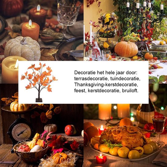 Guirlande lumineuse de décoration d'automne – 24 guirlandes