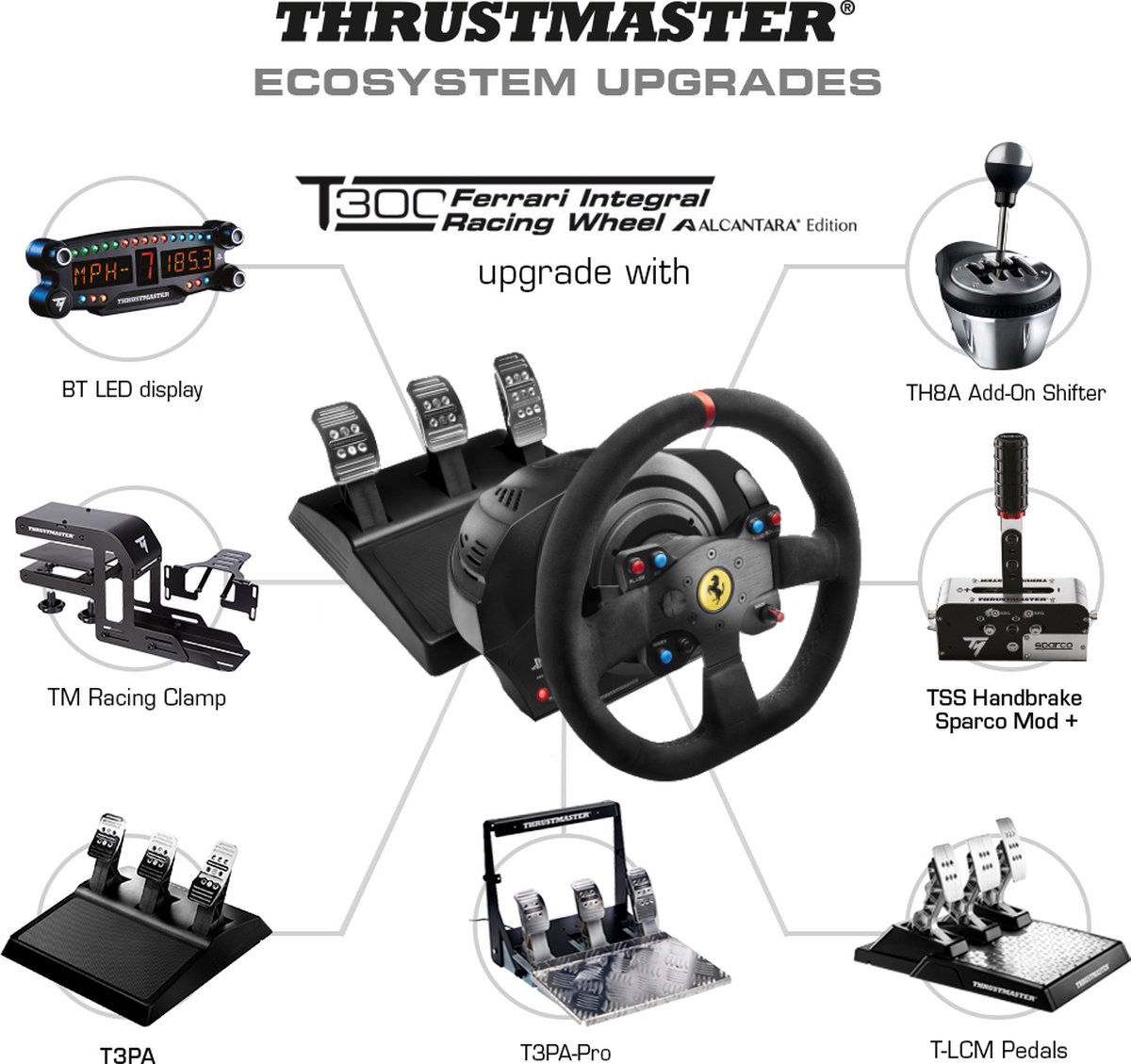 Thrustmaster T300 RS GT Racing Wheel + Thrustmaster TM Open Wheel