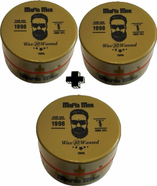 2+1 Gratis 3 Pack- Mafia Men Haarwax 10 Wanted (3-Pak Wanted 450 ml)