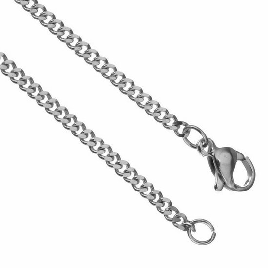 3 Ketting Heren Ketting Zilver Goud Zwart 316L Roestvrij