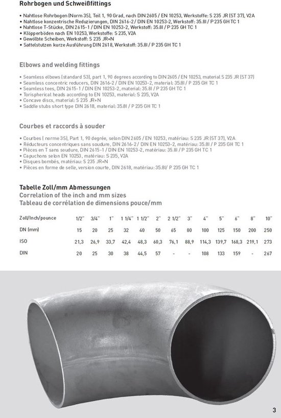 Stainless Europe® Edelstahl säurebeständig nahtlos Rohr DN50 60,3 mm x 3,2 mm material V2A 1.4541/1.4878/321 / 321H 100cm