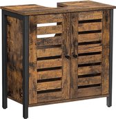 Wasbak kast - Wasbak onderkast - Wasbakonderkast - Wasbakkast - Badkamerkaast - Onderkast - Wastafel meubel - MDF - Bruin - 60 x 30 x 60 cm