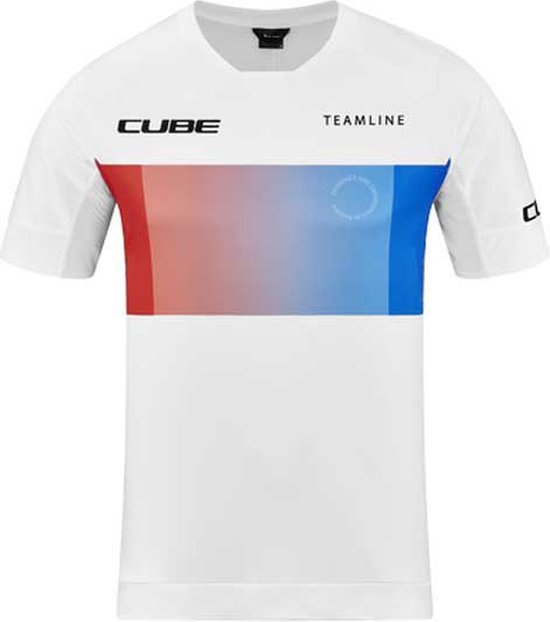 Cube Teamline Enduro-trui Met Korte Mouwen Wit L Man