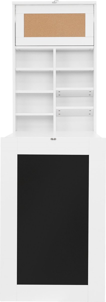 ML-Design kaptafel met inklapbare spiegel, wit, 117,5x78x45 cm, gemaakt