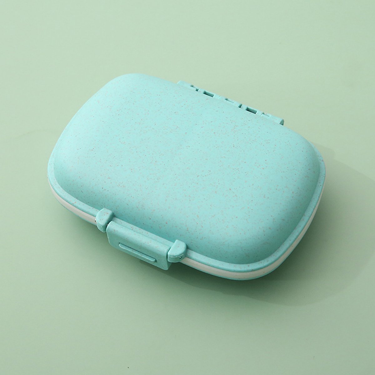 Goedkoopste DW4Trading Medicijndoosje Mintgroen met 8 Vakken - Pillendoosje - 11x8,5x3,5 cm