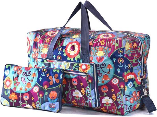 Opvouwbare reistas met wieltjes, groot, 80 liter, 3-in-1