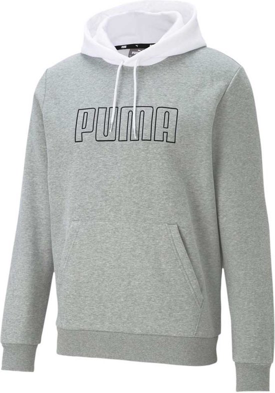 Puma Block Emb Capuchon Medium Gray Heather - L - Heren
