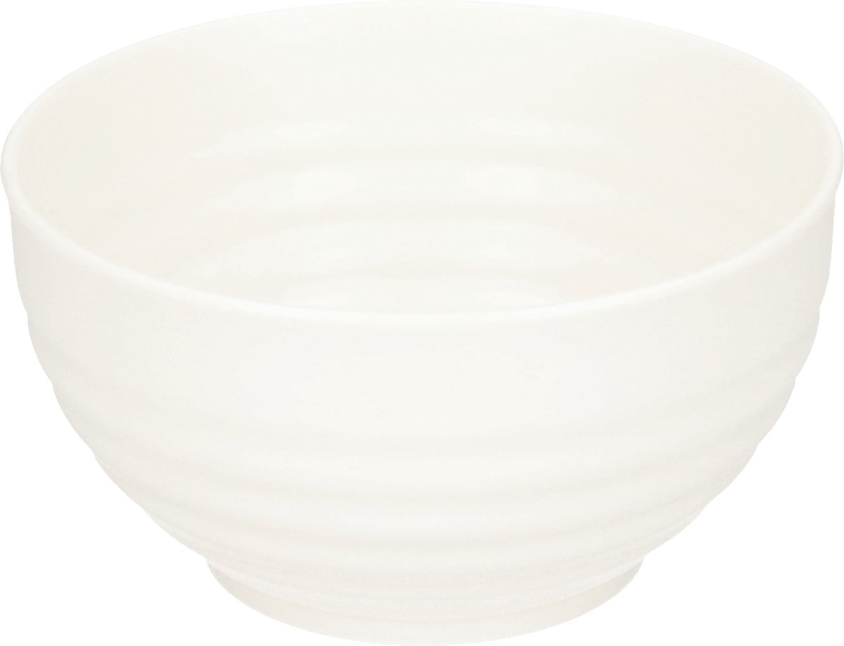 Plasticforte Kommetjes/schaaltjes - dessert/ontbijt - kunststof - D13 cm - Ivoor wit