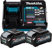 Makita Power Source Kit 40 V max. ( 191L77-9 ) mit 2x BL 4040 Akku 4,0 Ah + DC 40 RA Schnell Ladegerät XGT LXT