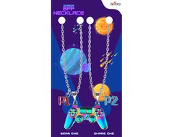 Bixorp Gamer BFF Ketting voor 2 met Magnetische Controller Hanger - Player 1 & Player 2 - 