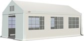 GO-BASIC 4x6 partytent pvc | 1200N | 500gr m²| 220cm doorloophoogte | condens sluizen in dak