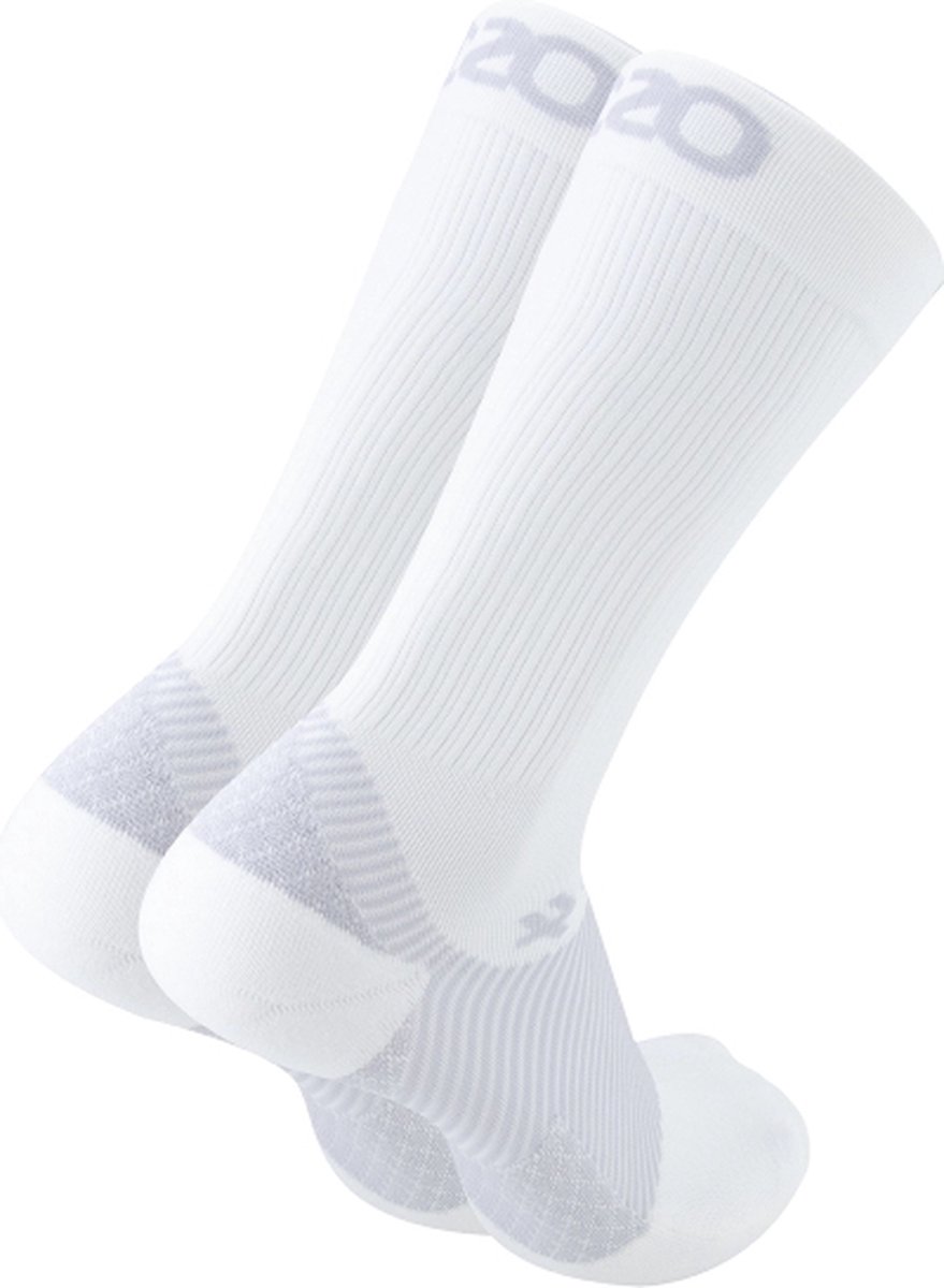 OS1st FS4 fasciitis plantaris compressie sokken maat L (43-47) – wit – hielspoor – vermoeide voeten – pijn onder de voetboog – hielpijn – ademend – vochtregulerend – verkoelend - naadloos – antibacterieel