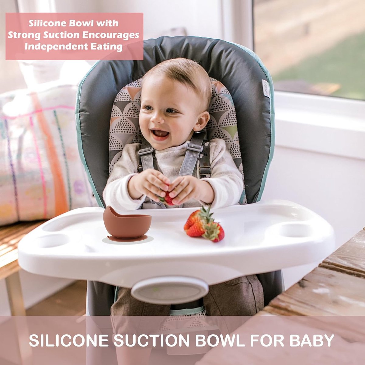 Chicco Bol en Silicone avec ventouse pour Bébés,…