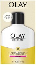 Olay Complete Lotion Moisturizer - Ook voor de Gevoelige huid - Daily Moisturizer - Gezicht Zonnebrand crème - SPF 15 - Vitamine E - Vitamine C - Vitamine B3