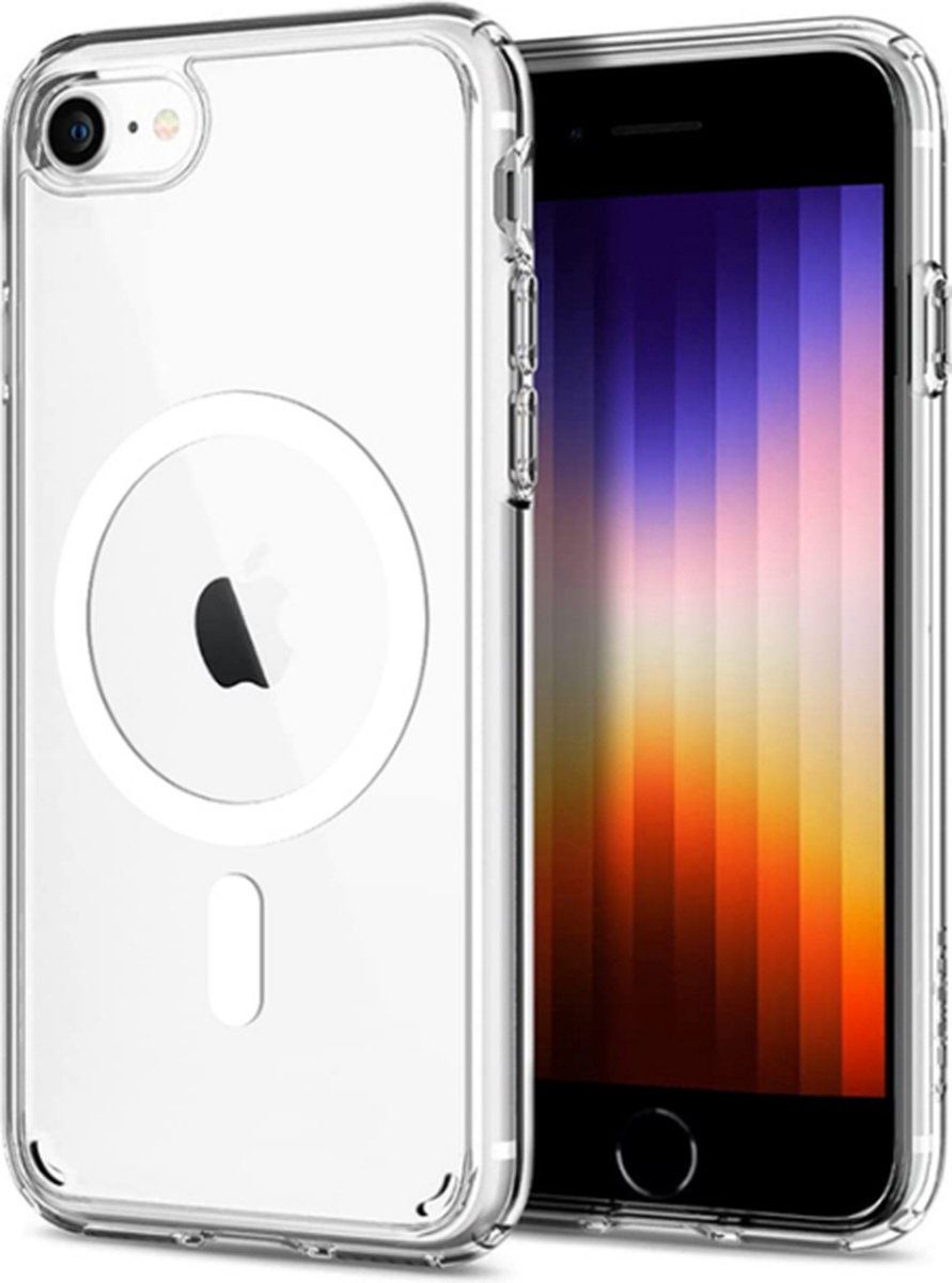 Xtabarya iphone SE 2020 Hoesje Magnetisch met HaloLock Ring , Transparantncover iPhone SE 2020 - Doorzichtig